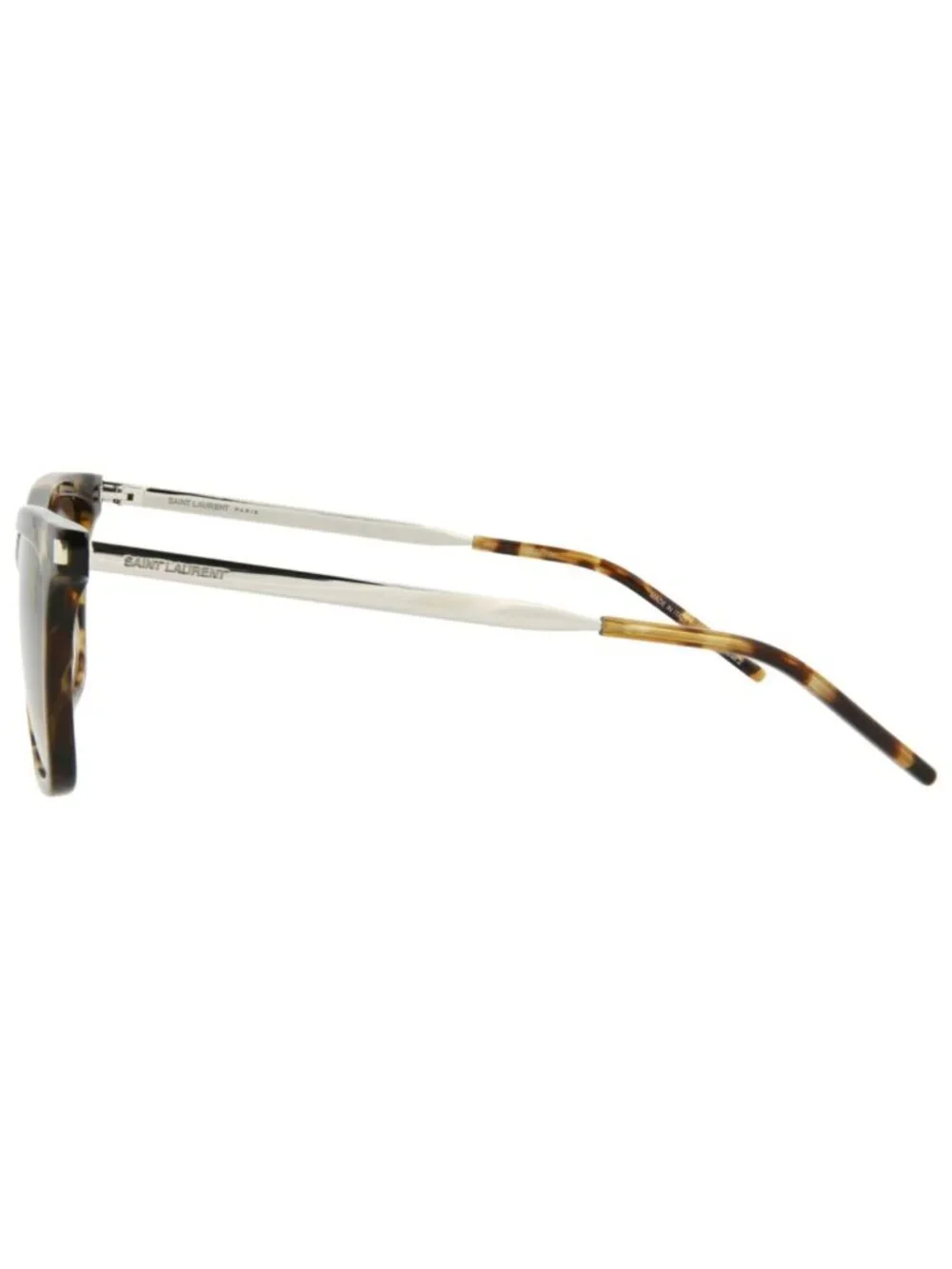 New Saint Laurent Women's Sunglasses Square Rectangle Acetate Frame Havana Brown